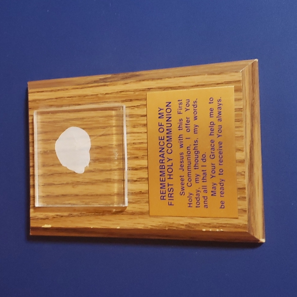 3/$10 - One (1) First communion plaque
